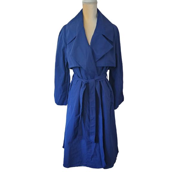 Banana republic Spring Opera Coat Spring Navy Trench Size Medium - Picture 2 of 11